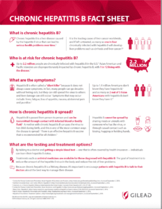 CHRONIC HEPATITIS B FACT SHEET