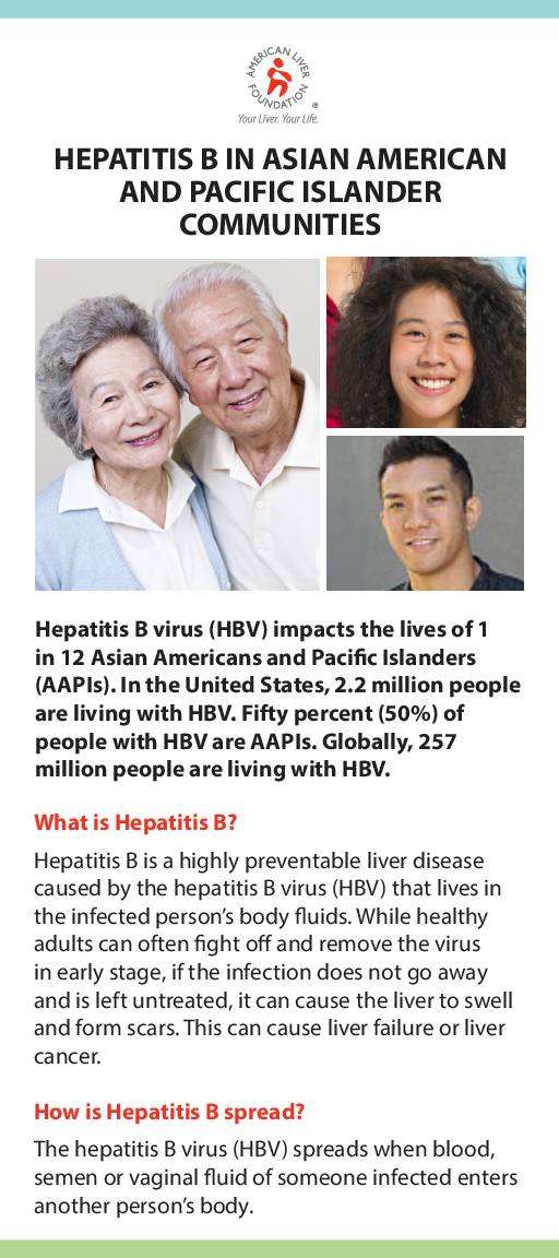 Hepatitis B At-a-Glance Asian American and Pacific Islander Communities