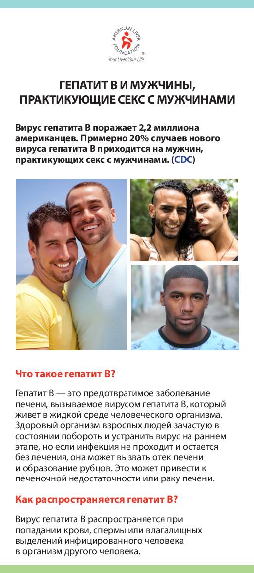 Hepatitis B At-a-Glance Men Who Have Sex with Men MSM (Russian)